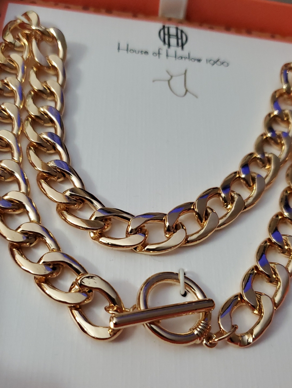 House of Harlow 1960 Gold Link Necklace - Chunky Chain Statement